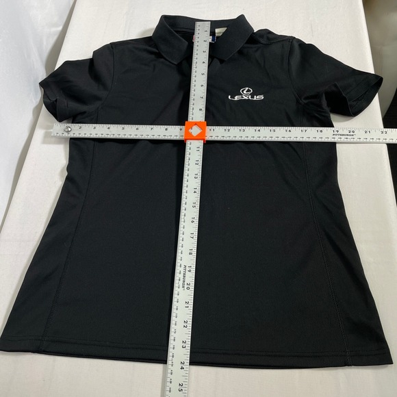 Lexus Embroidered Logo Clique Black Pique Polo Shirt Women's MEDIUM - Picture 12 of 12